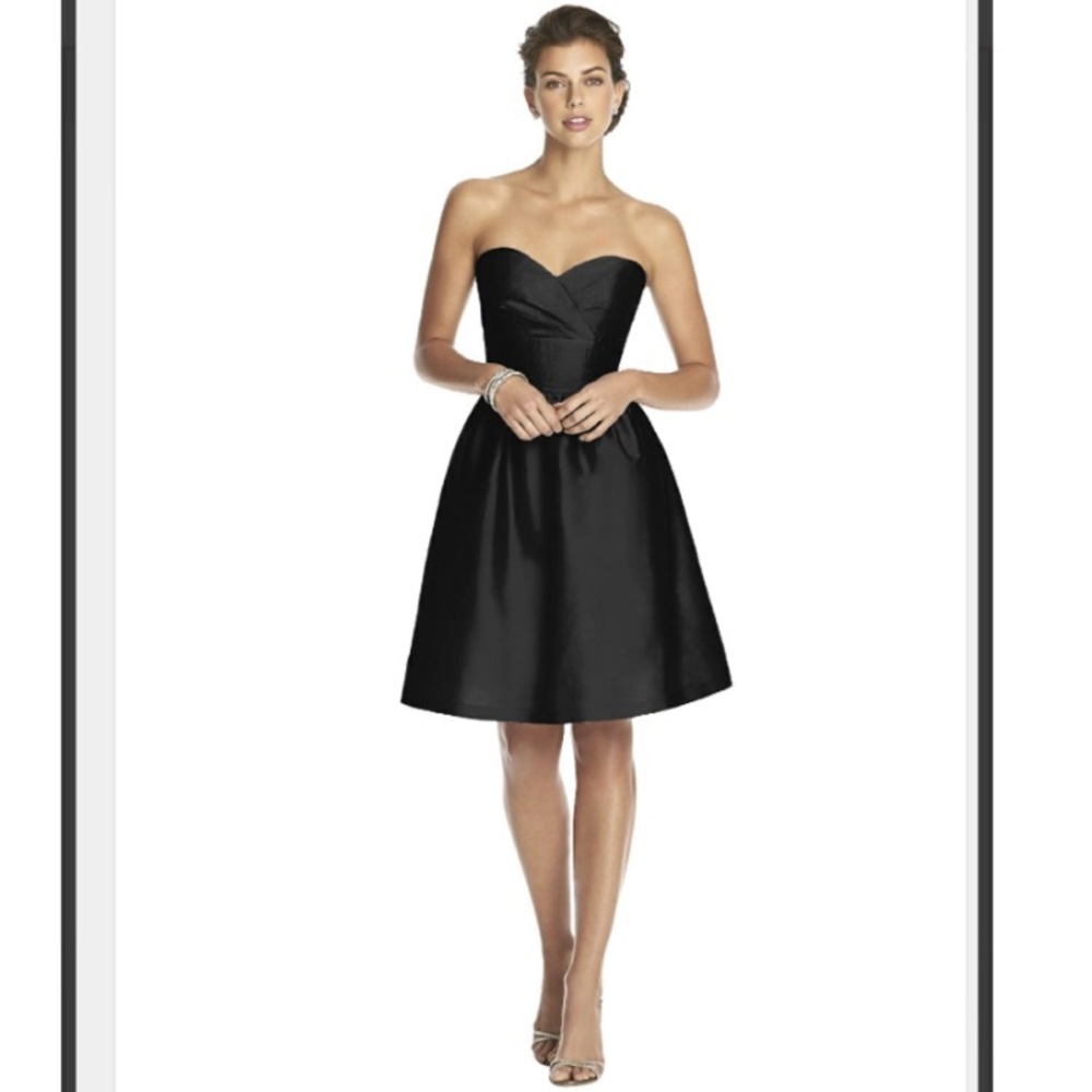 {ALFRED SUNG} (NORDSTROM) Black Strapless Party Dress - Picture 2 of 10